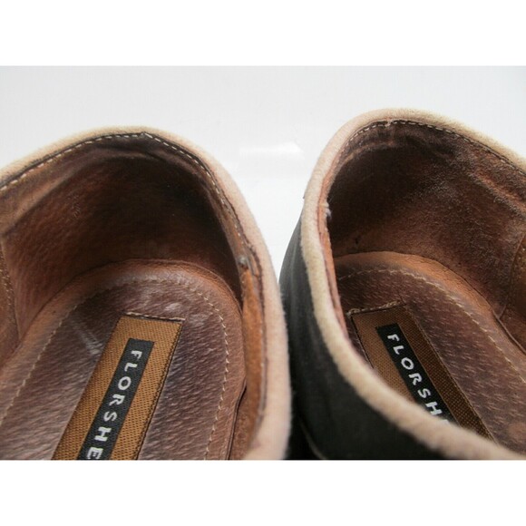 Florsheim Leather Saddle Oxfords  Black And Brown Mens Size 11 M Made In Italy - Picture 9 of 12
